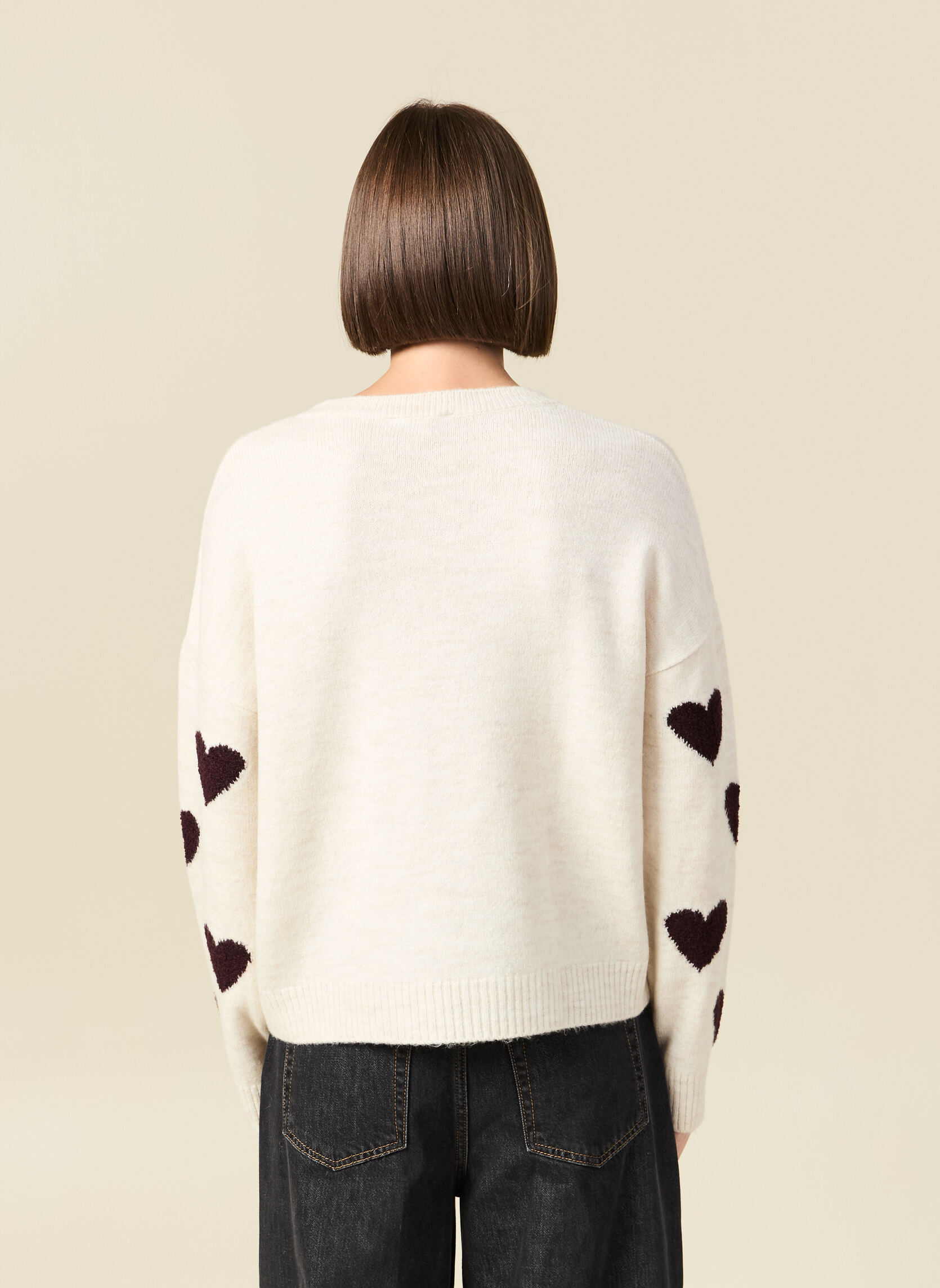 Pulls COEURBOUCLEF femme blanc Bonobo Pulls COEURBOUCLEF femme blanc Blanc & noir
