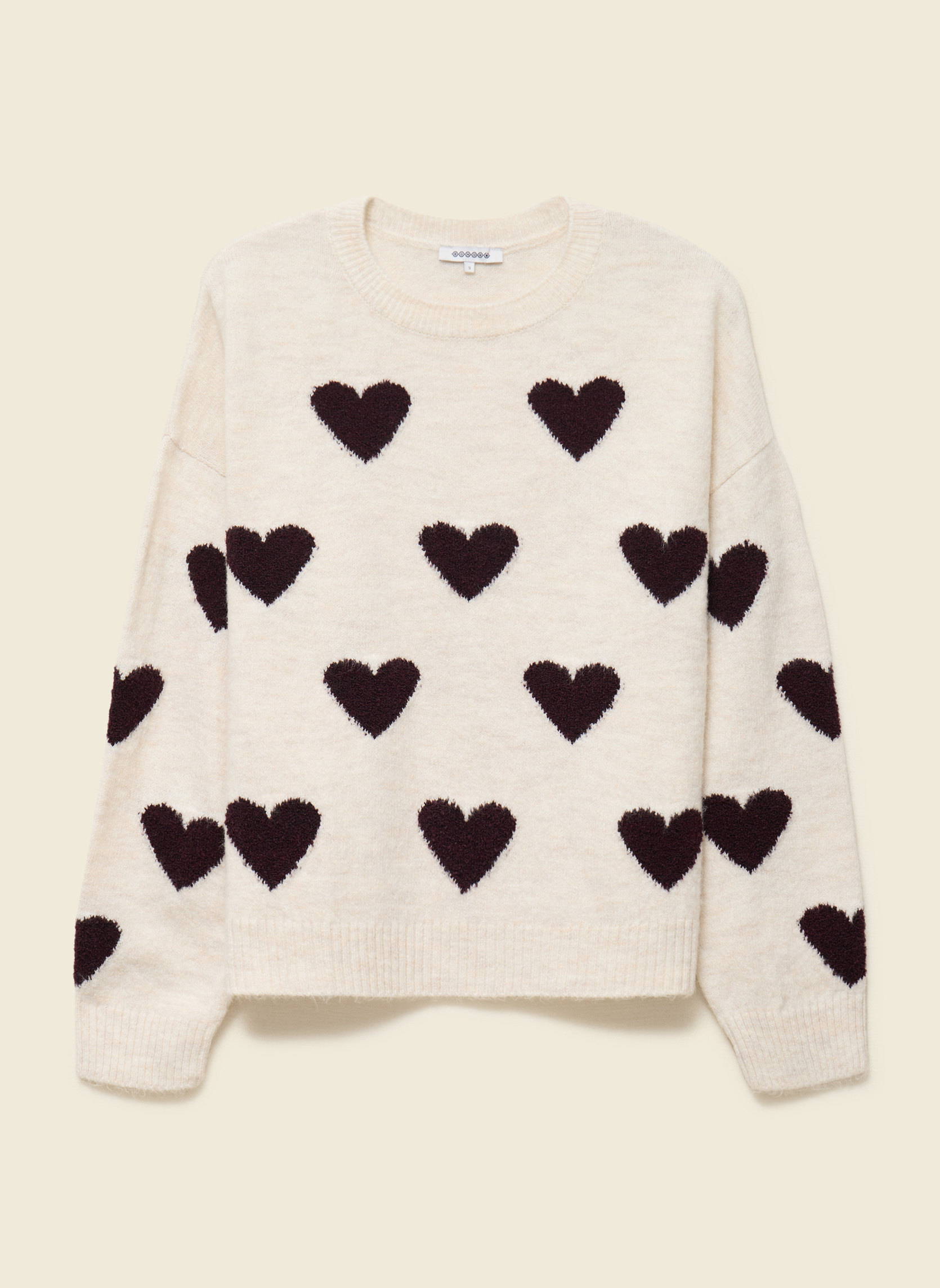Pulls COEURBOUCLEF femme blanc Bonobo Pulls COEURBOUCLEF femme blanc Blanc & noir