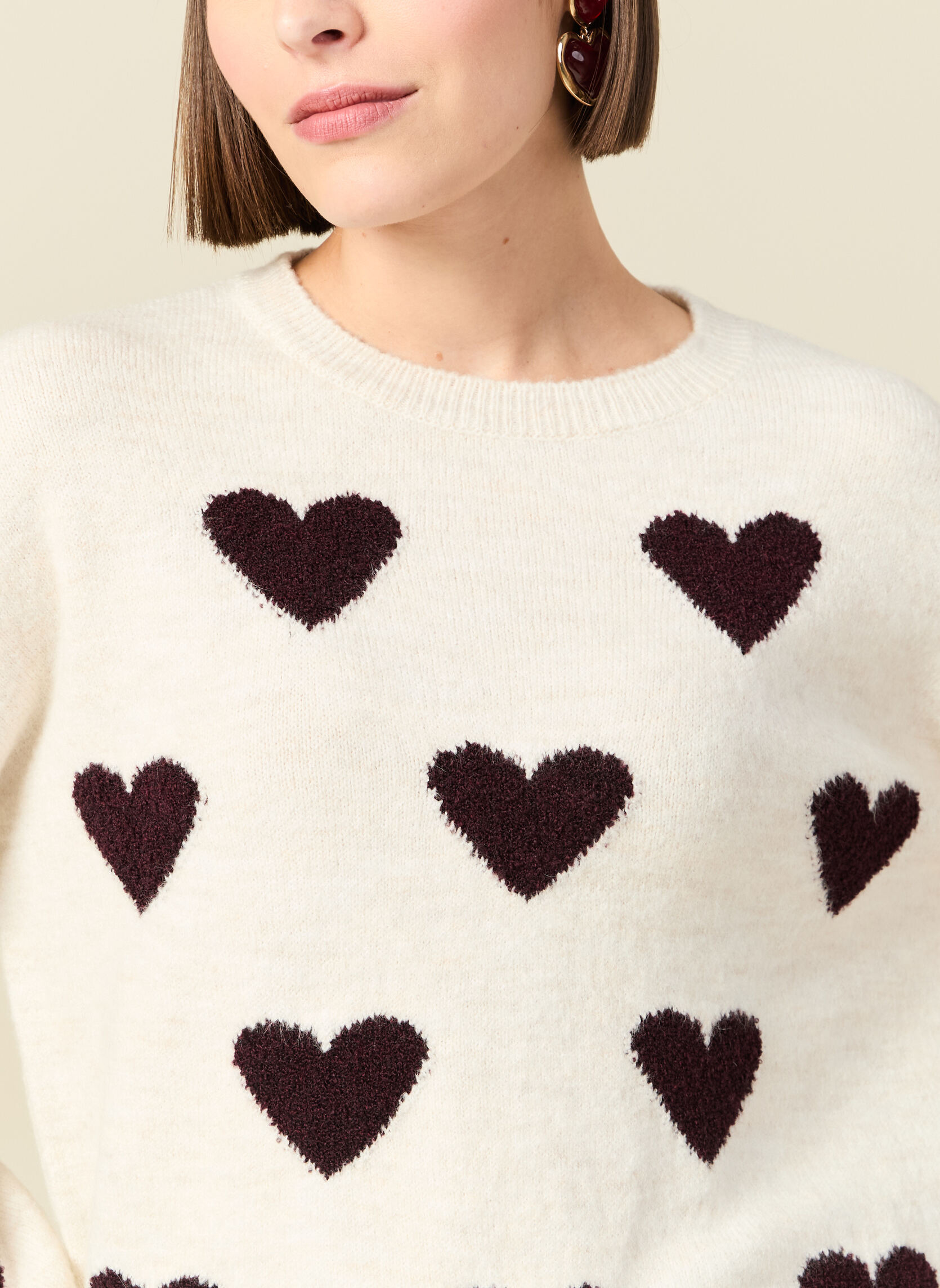 Pulls COEURBOUCLEF femme blanc Bonobo Pulls COEURBOUCLEF femme blanc Blanc & noir