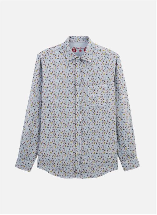 Serge Blanco Chemises Chemise ML homme bleu
