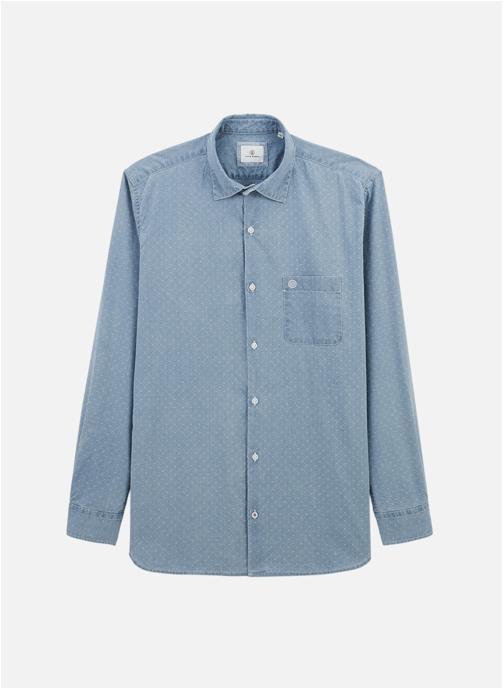 Serge Blanco Chemises Chemise ML homme bleu