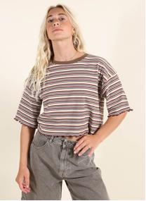 Tee-shirts BISTRIPES femme marron Oxbow Tee-shirts BISTRIPES femme marron Marron