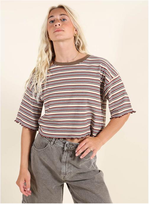 Oxbow Tee-shirts BISTRIPES femme marron