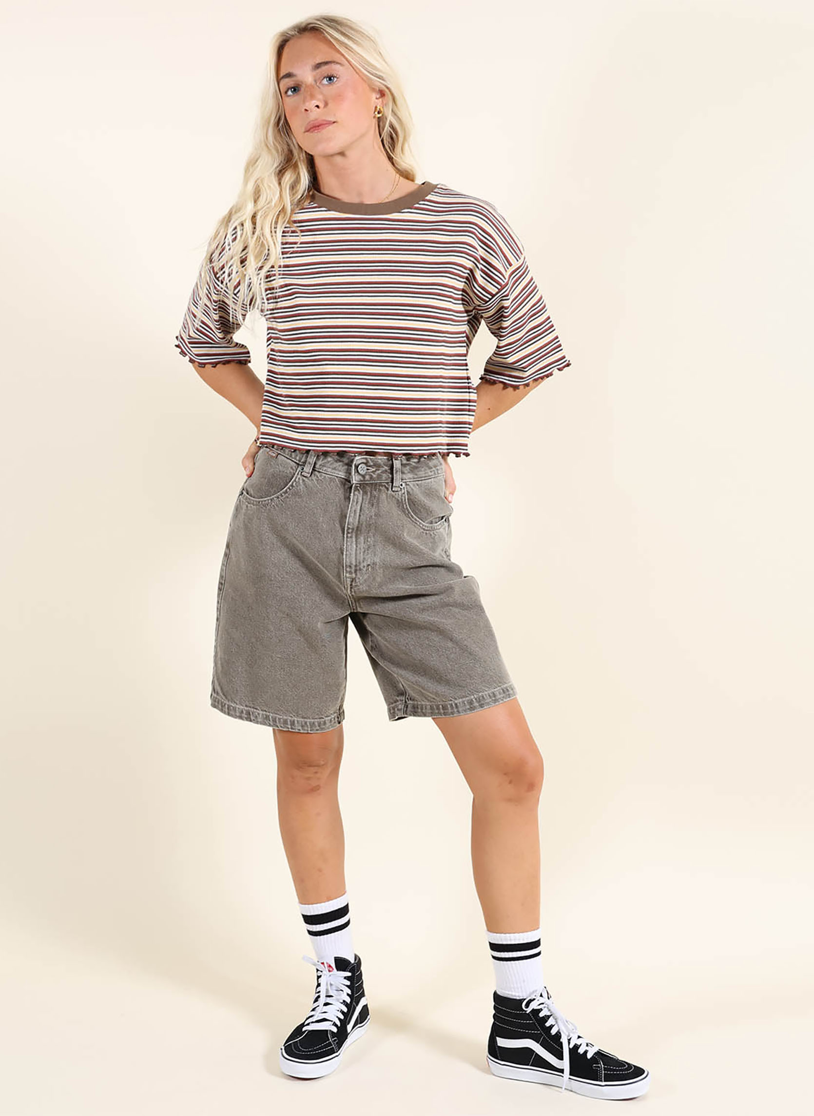 Tee-shirts BISTRIPES femme marron Oxbow Tee-shirts BISTRIPES femme marron Marron
