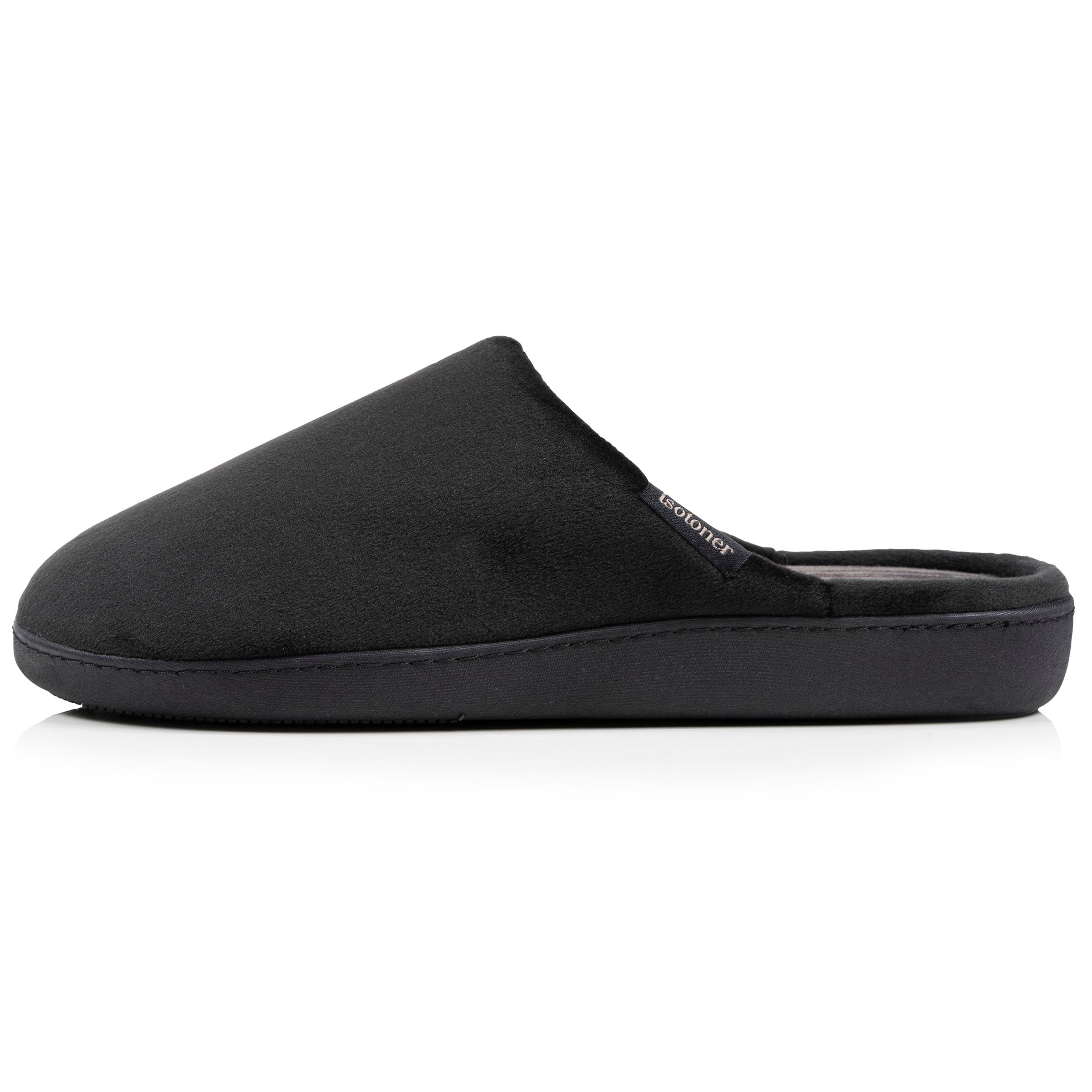 Chaussons Chaussons mules Homme Noir intérieur rayures homme noir Isotoner Chaussons Chaussons mules Homme Noir intérieur rayures homme noir Noir verni
