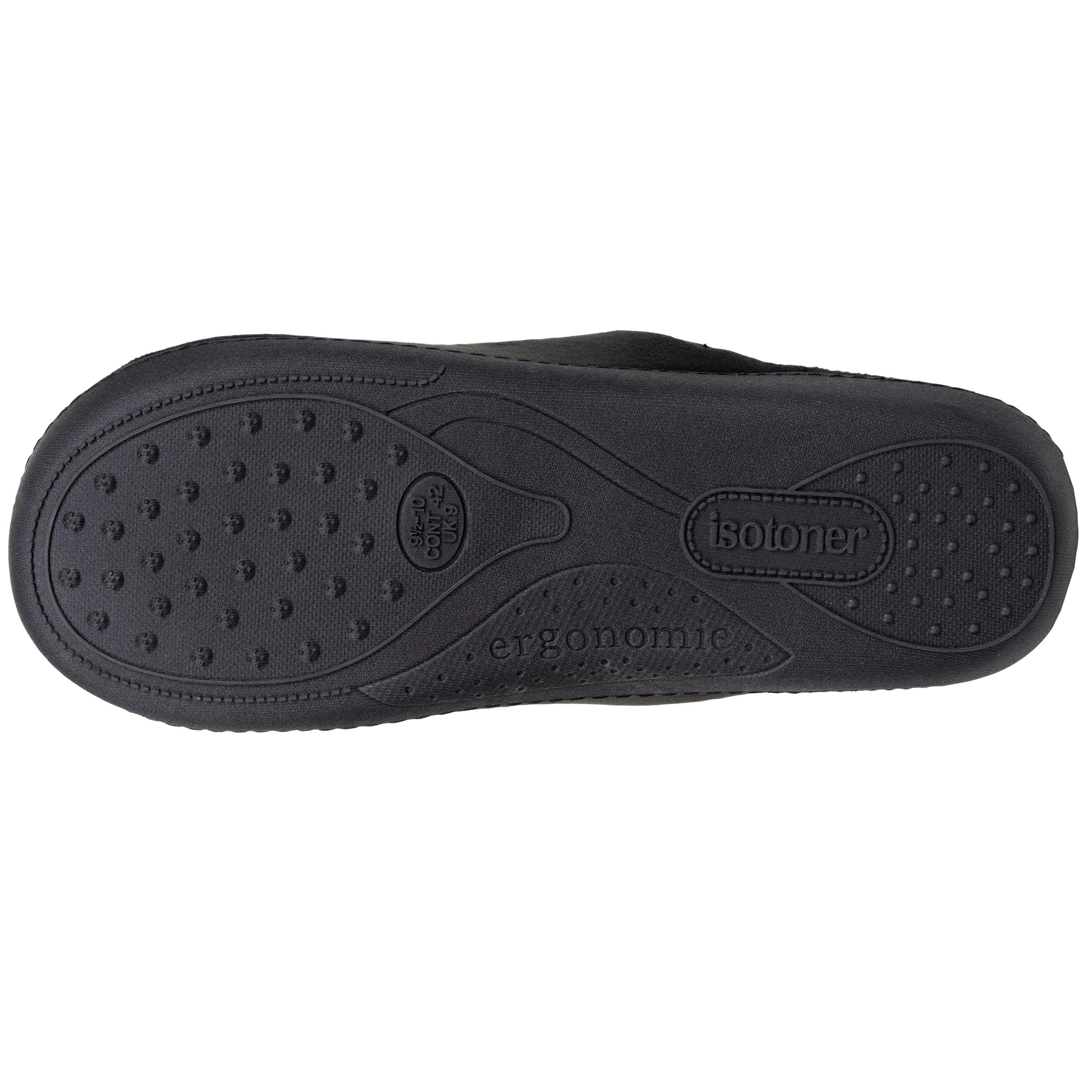 Chaussons Chaussons mules Homme Noir intérieur rayures homme noir Isotoner Chaussons Chaussons mules Homme Noir intérieur rayures homme noir Noir verni