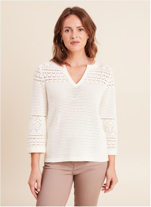 Bréal Pulls MARGONEW femme blanc