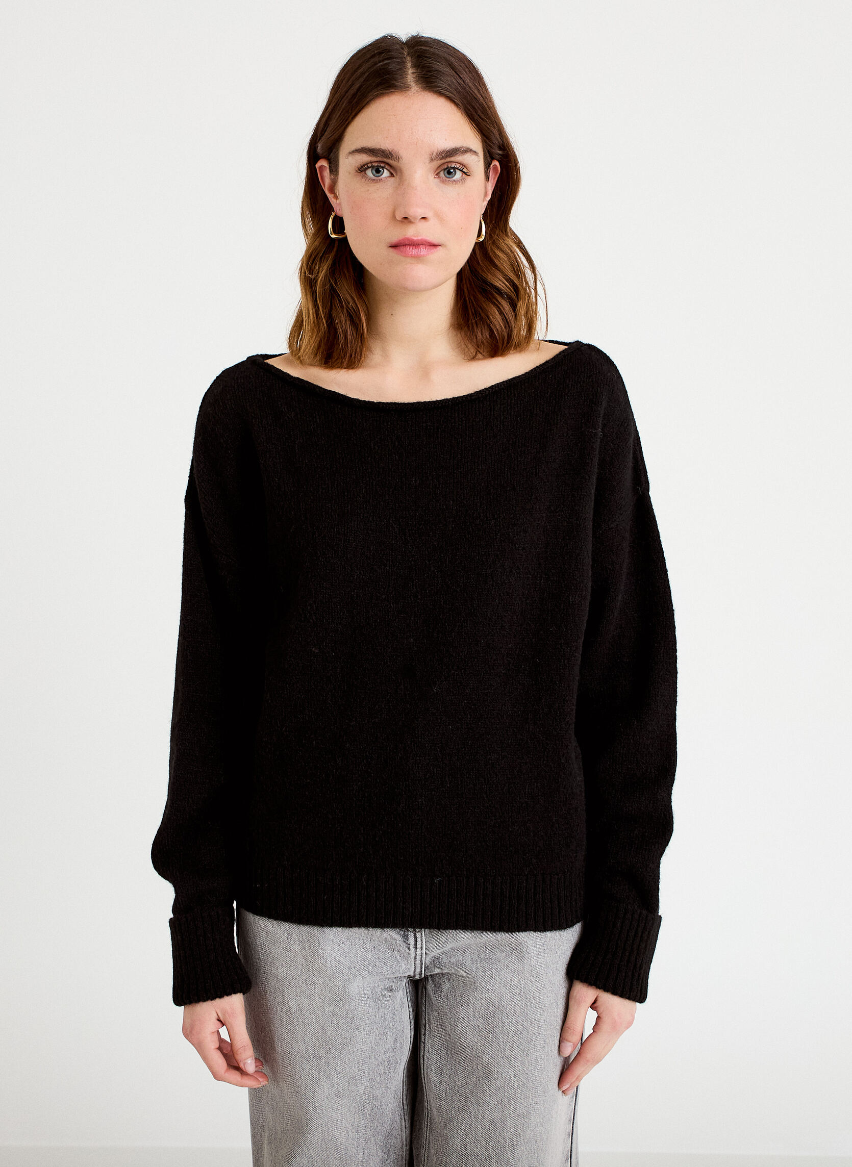 Pulls MAXIBOATPUL1 femme noir Cache Cache Pulls MAXIBOATPUL1 femme noir Noir