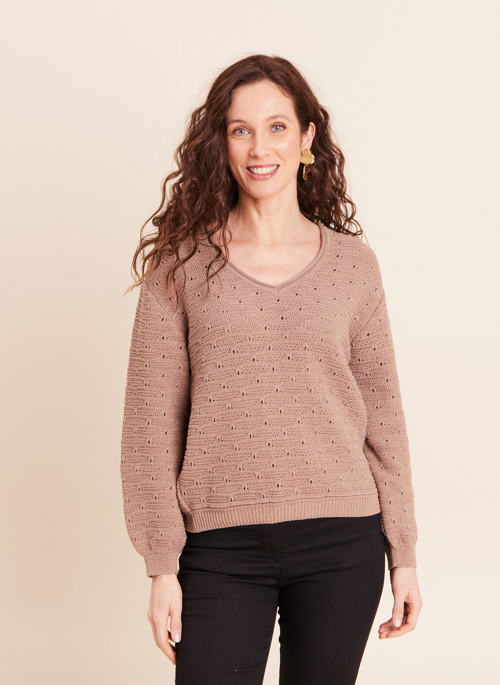 Pulls MIAJOURFLORE femme beige Bréal Pulls MIAJOURFLORE femme beige Beige