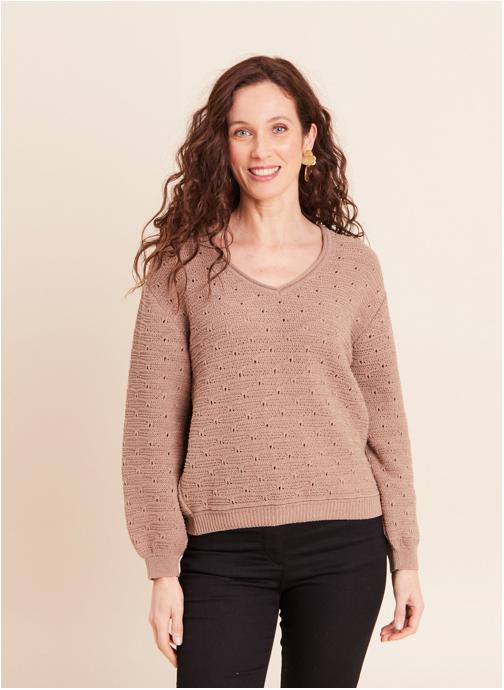 Bréal Pulls MIAJOURFLORE femme beige