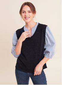 Tops TEMAGADIR femme bleu Bréal Tops TEMAGADIR femme bleu Bleu marine