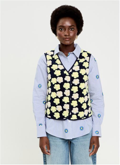 Cache Cache Gilets DSHERPAFLEUR femme bleu