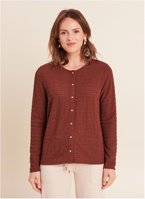 Bréal Gilets TORIGIN femme marron
