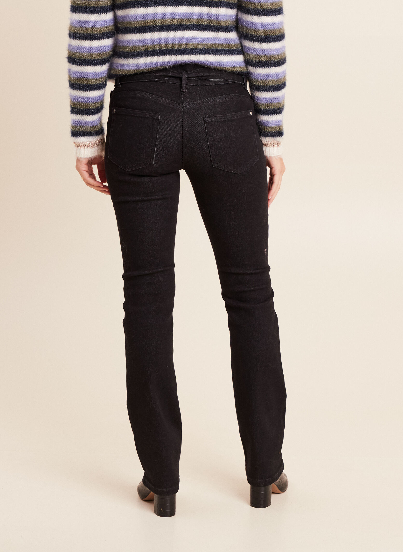 Jeans droit PECEINTURA femme noir Bréal Jeans droit PECEINTURA femme noir Noir