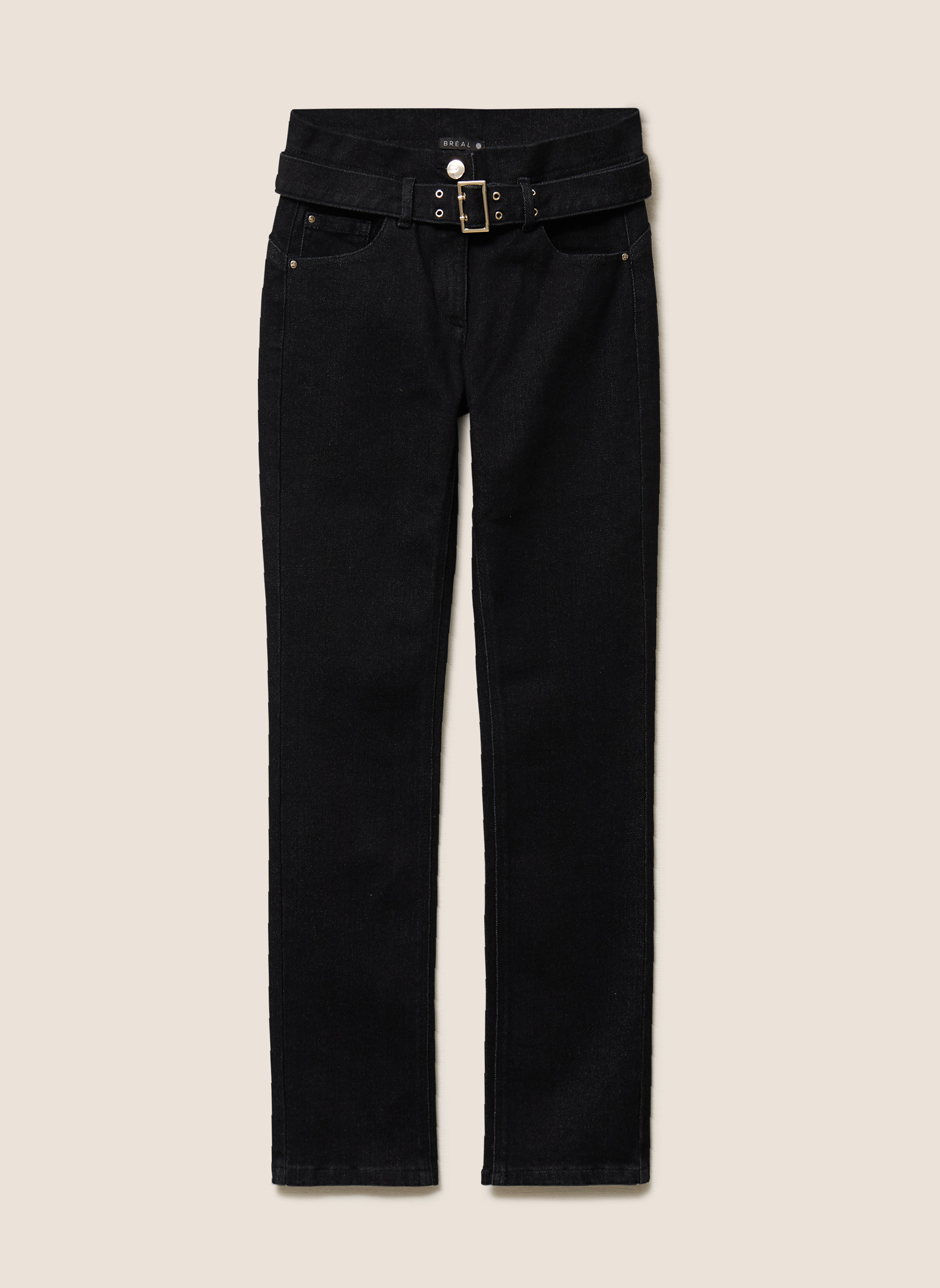 Jeans droit PECEINTURA femme noir Bréal Jeans droit PECEINTURA femme noir Noir