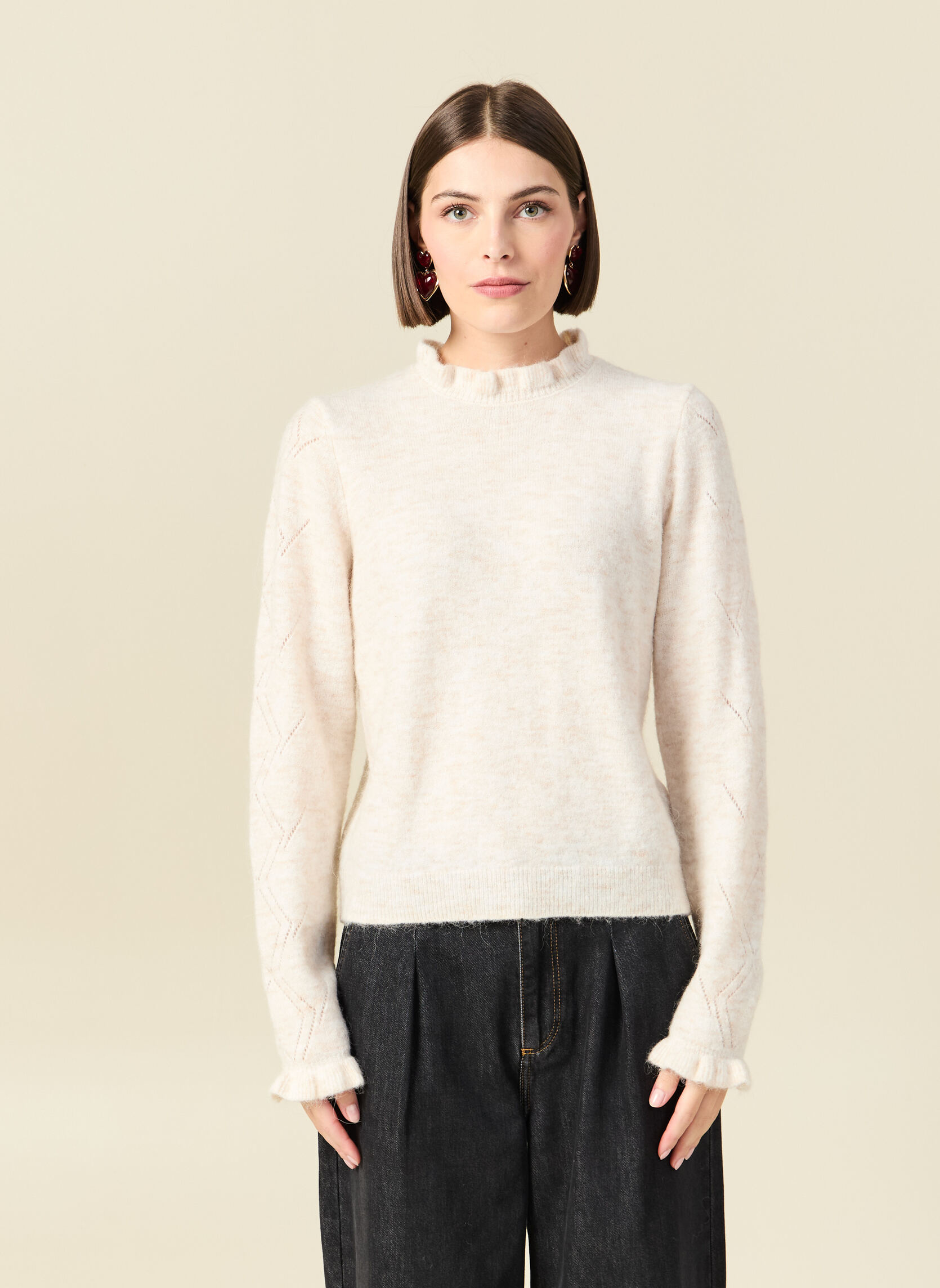 Pulls MOULICONEWF femme beige Bonobo Pulls MOULICONEWF femme beige Beige