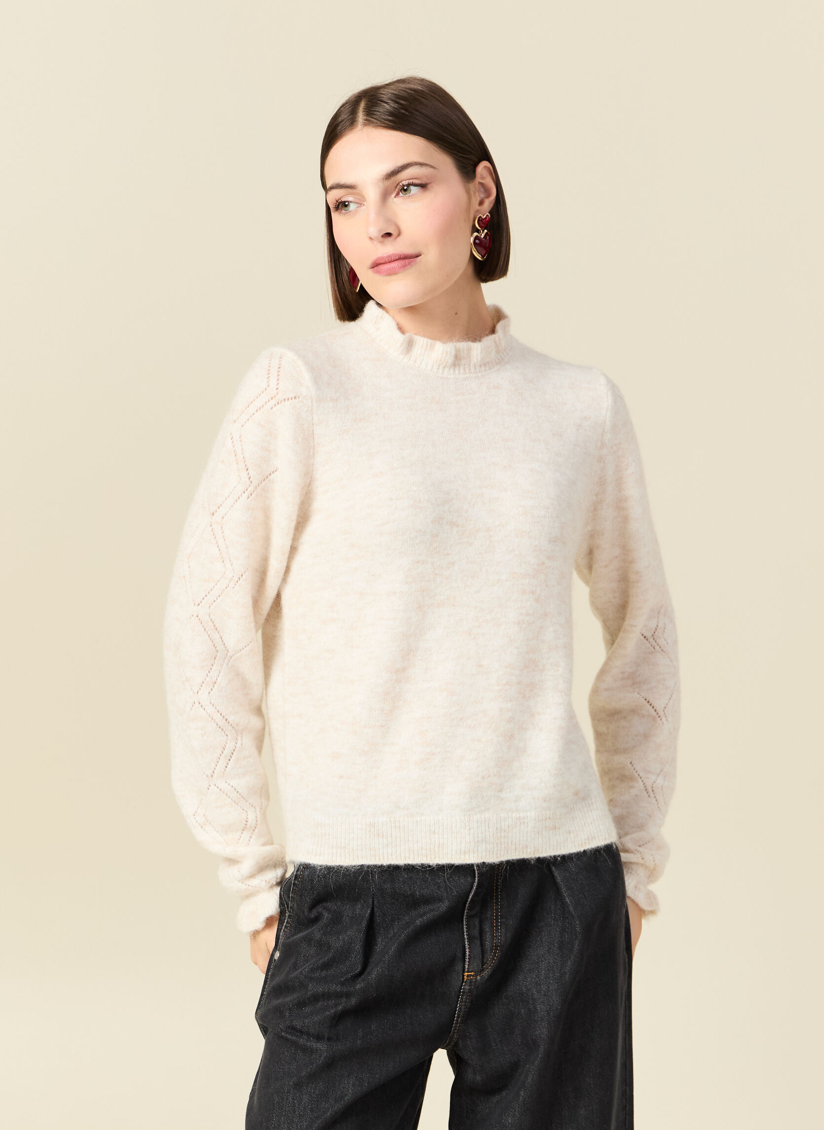 Pulls MOULICONEWF femme beige Bonobo Pulls MOULICONEWF femme beige Beige