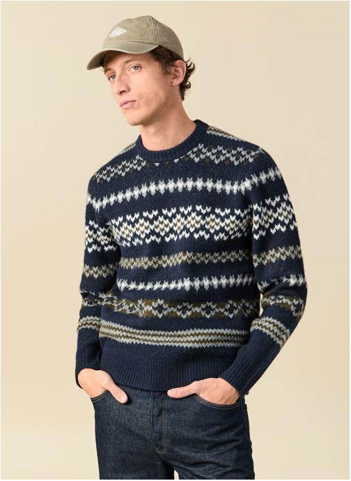 Bonobo Pulls FAIRISLEPULH homme bleu