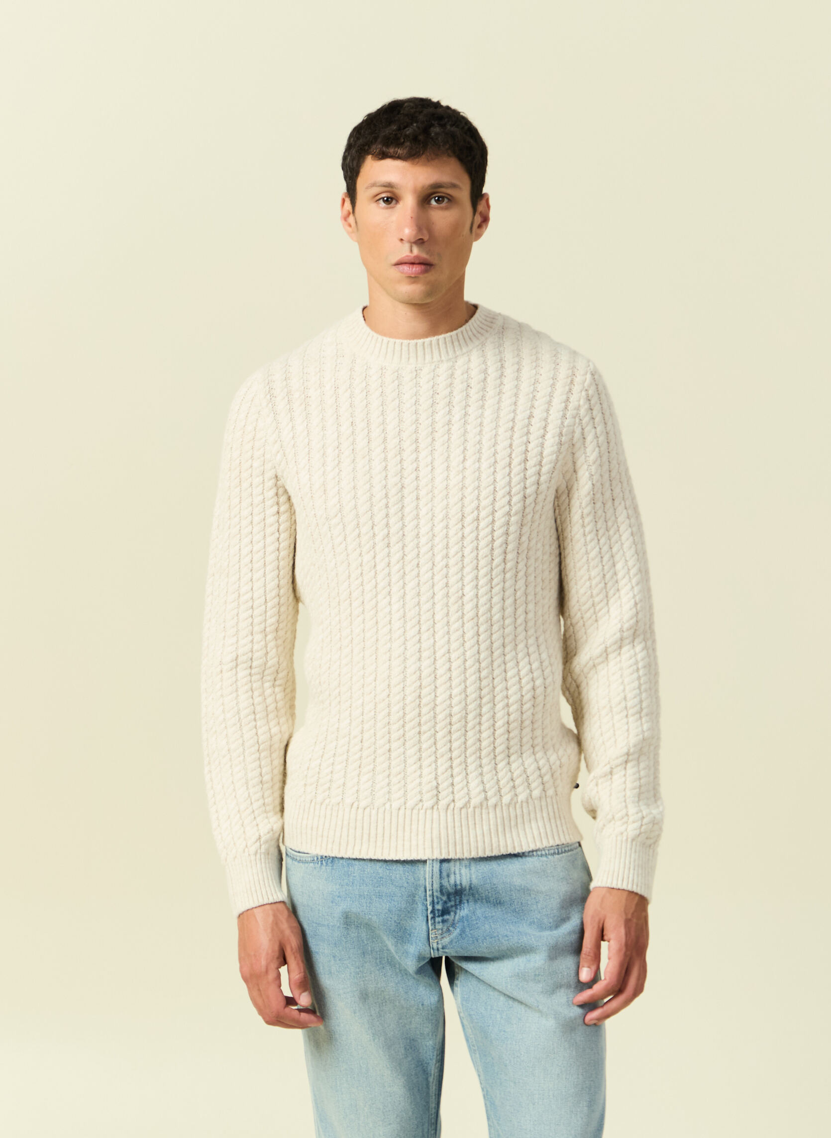 Pulls MOUSTORSPULH homme blanc Bonobo Pulls MOUSTORSPULH homme blanc Blanc