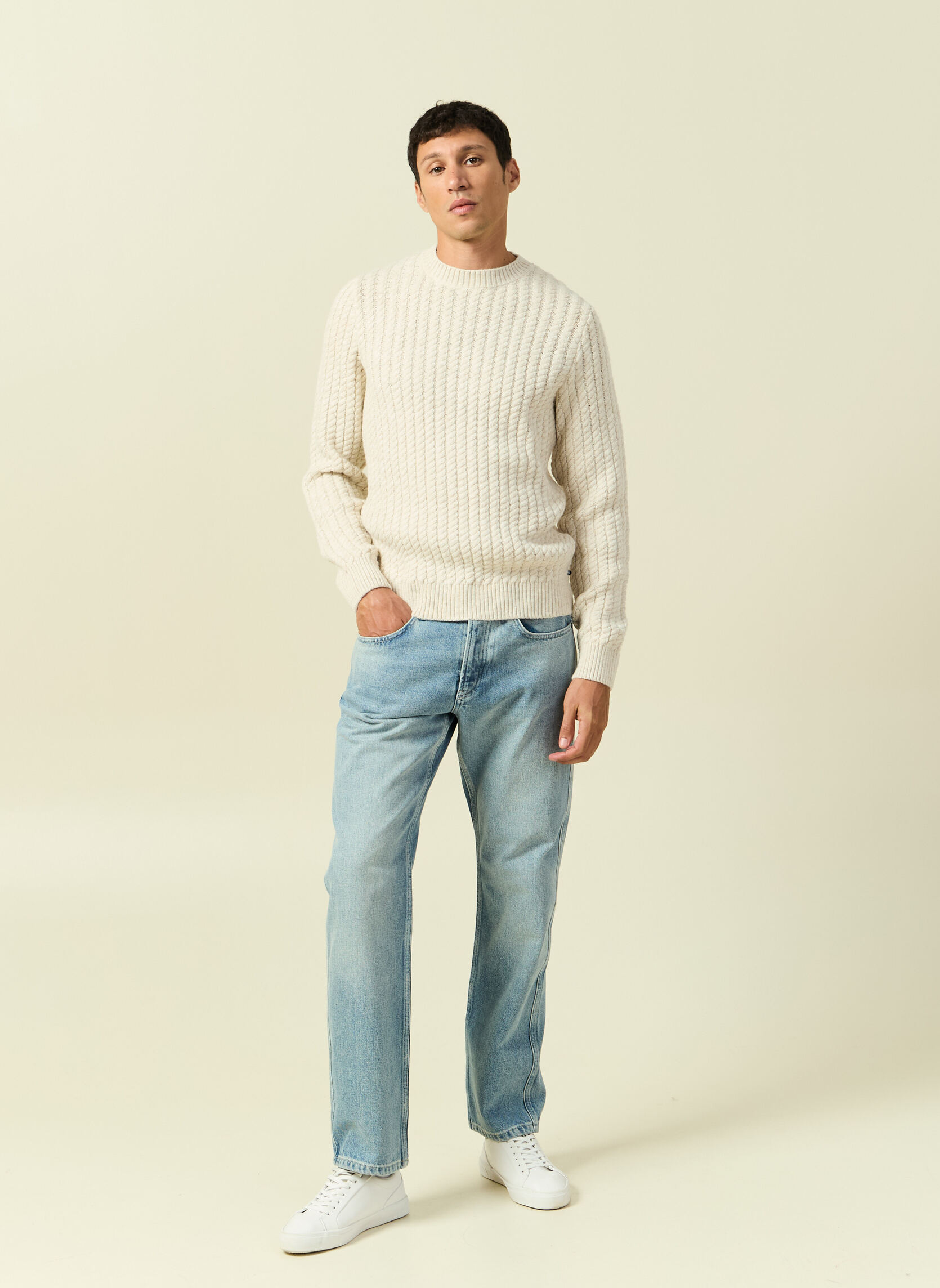 Pulls MOUSTORSPULH homme blanc Bonobo Pulls MOUSTORSPULH homme blanc Blanc