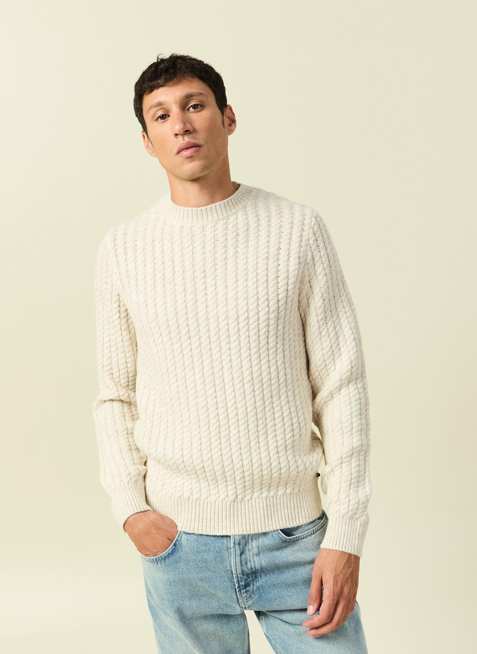 Pulls MOUSTORSPULH homme blanc Bonobo Pulls MOUSTORSPULH homme blanc Blanc