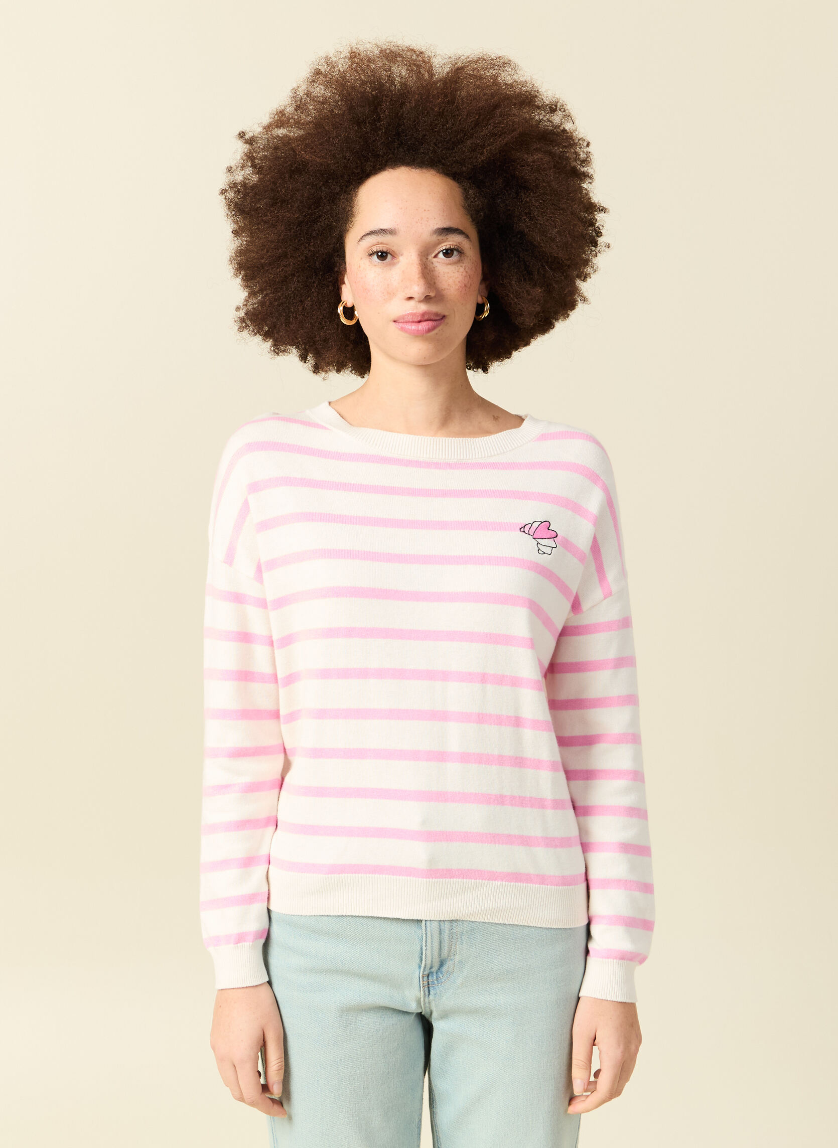 Pulls CROISSANTPUF femme rose Bonobo Pulls CROISSANTPUF femme rose Rose clair