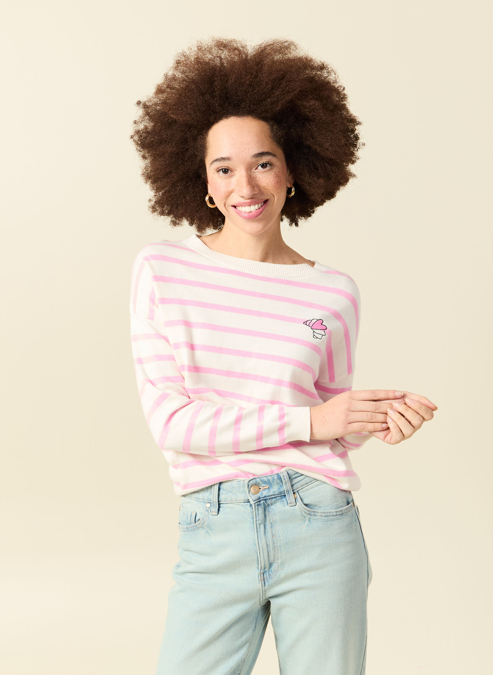 Pulls CROISSANTPUF femme rose Bonobo Pulls CROISSANTPUF femme rose Rose clair