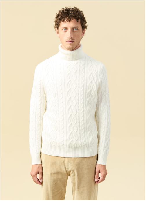 Bonobo Pulls CABLEROULH homme blanc