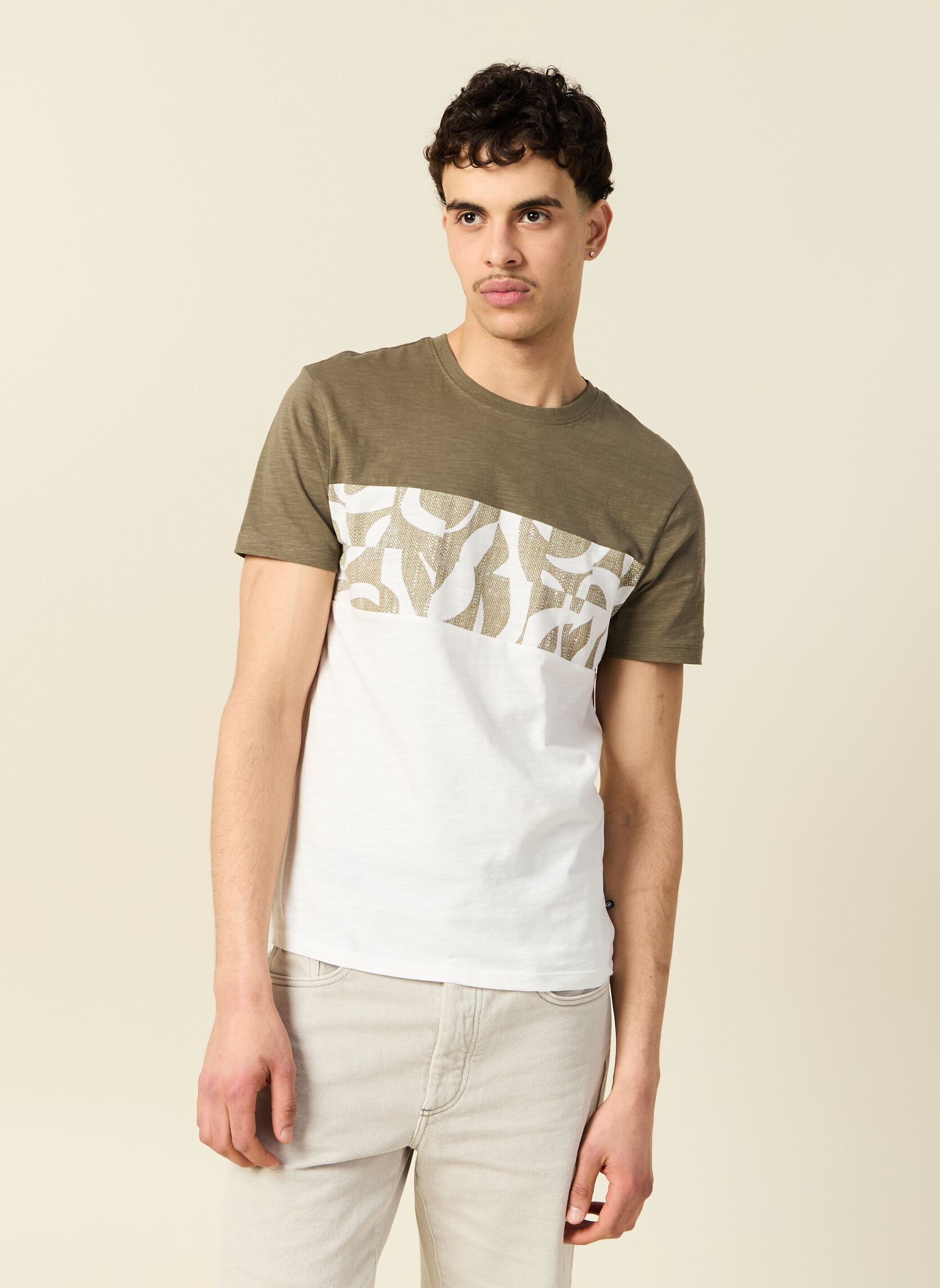 Tee-shirts SLUBBLOCAOPH homme vert Bonobo Tee-shirts SLUBBLOCAOPH homme vert Kaki