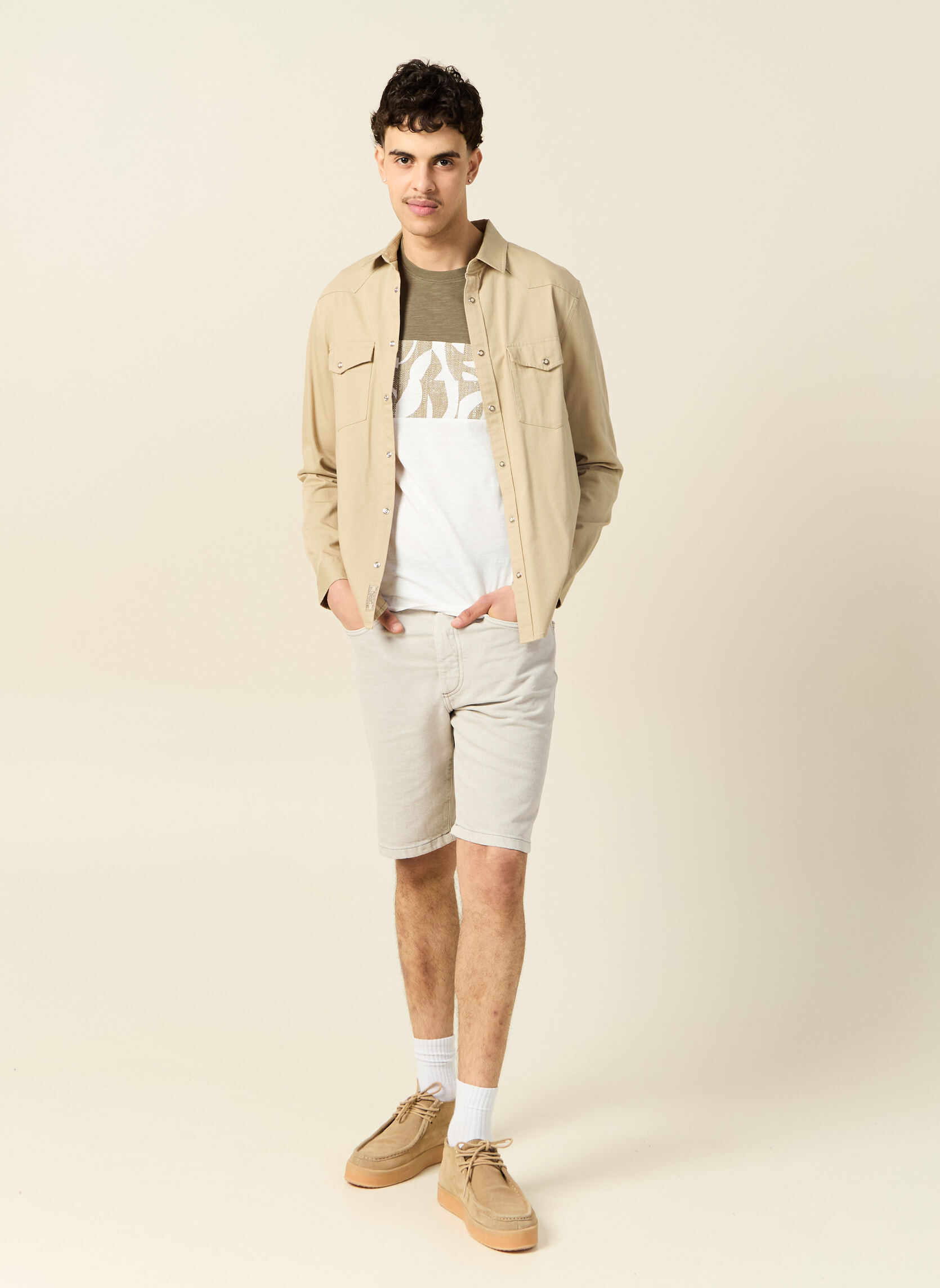 Tee-shirts SLUBBLOCAOPH homme vert Bonobo Tee-shirts SLUBBLOCAOPH homme vert Kaki
