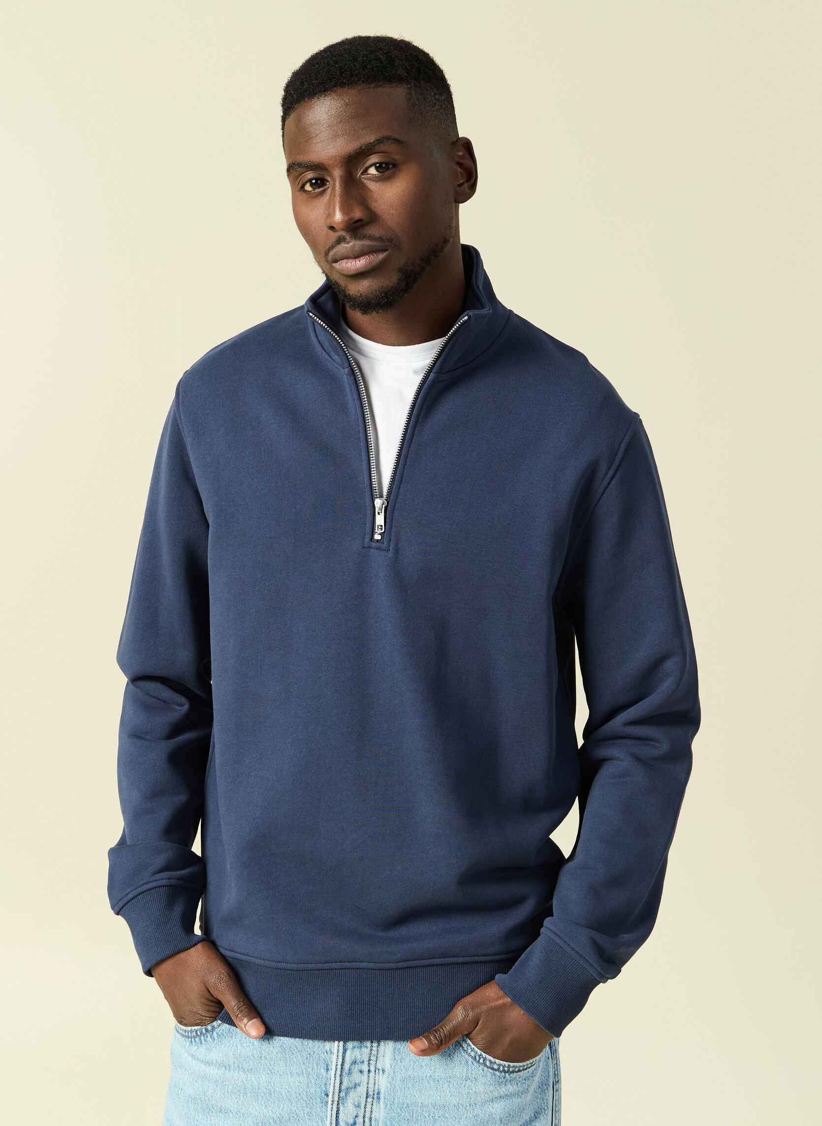 Sweats à capuche SWETMIZIP3H homme bleu Bonobo Sweats à capuche SWETMIZIP3H homme bleu Bleu marine