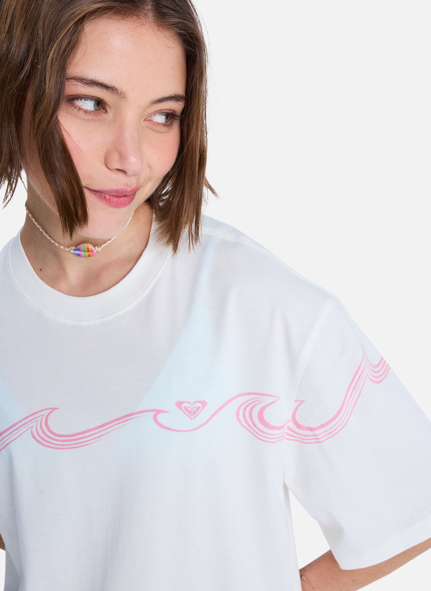 Tee-shirts Hangloose Placed femme blanc Roxy Tee-shirts Hangloose Placed femme blanc Blanc