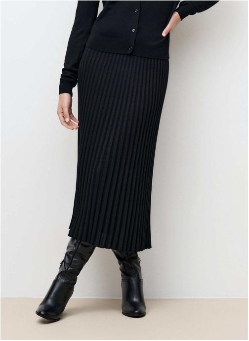 Caroll Jupes mi-longues 261J-JMAY femme noir