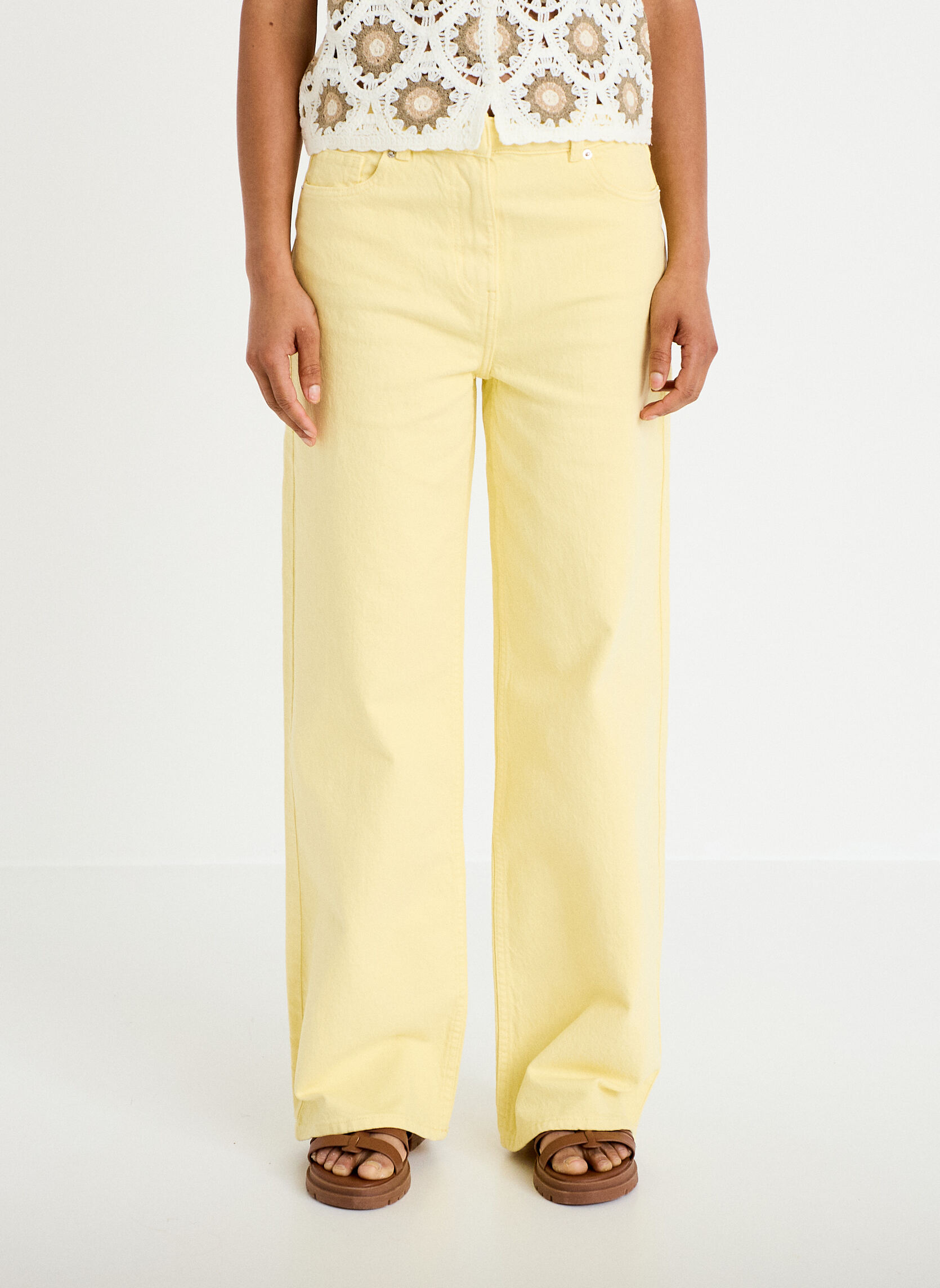 Jeans droit DELHO-LOTYC femme jaune Cache Cache Jeans droit DELHO-LOTYC femme jaune Jaune