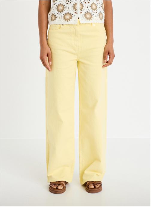 Cache Cache Jeans droit DELHO-LOTYC femme jaune