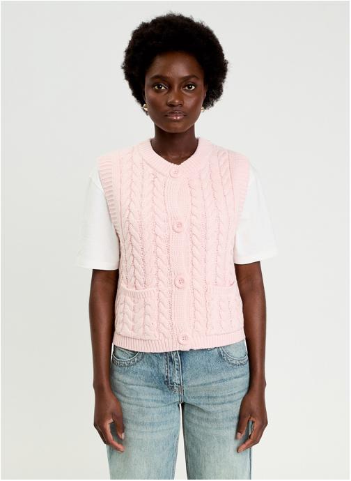Cache Cache Gilets DAILYSANMAN femme rose