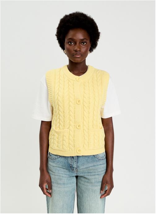 Cache Cache Gilets DAILYSANMAN femme jaune