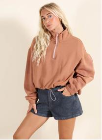 Sweats à capuche SLIDES femme marron
