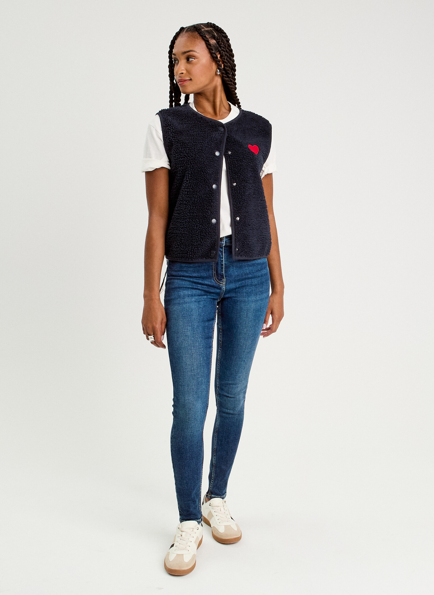 Jeans droit MILANO-PUSH3 femme bleu Cache Cache Jeans droit MILANO-PUSH3 femme bleu Bleu foncé