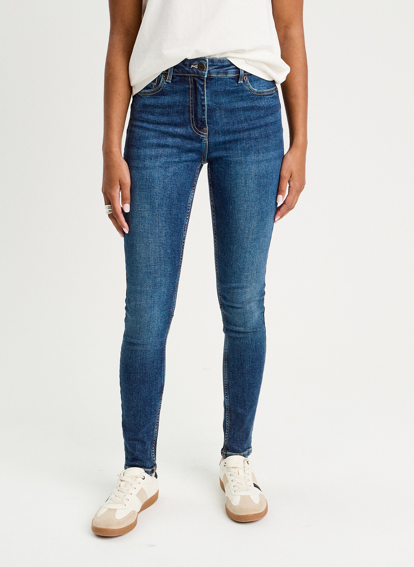 Jeans droit MILANO-PUSH3 femme bleu Cache Cache Jeans droit MILANO-PUSH3 femme bleu Bleu foncé