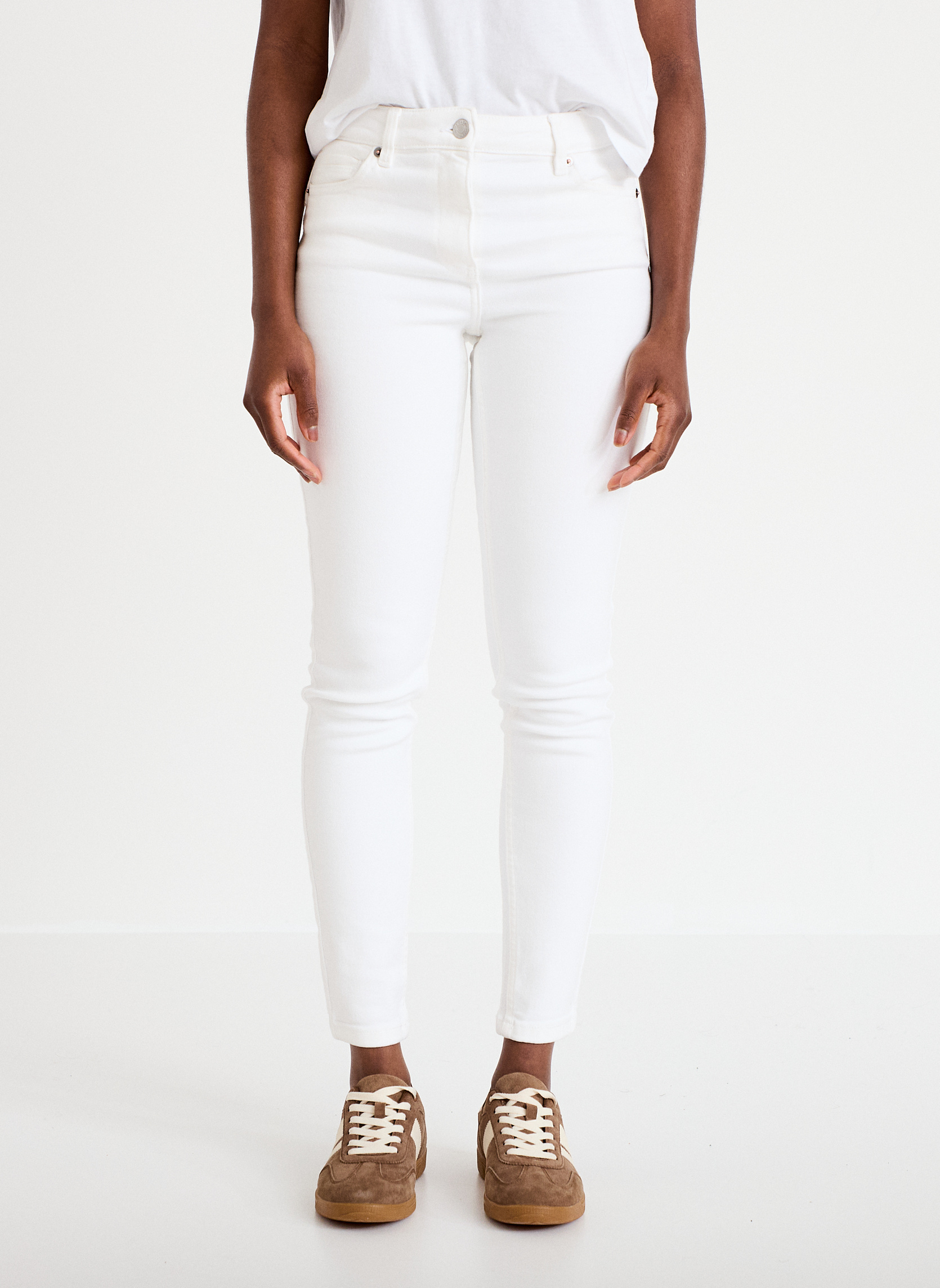 Jeans droit MILANO-PUSH3 femme blanc Cache Cache Jeans droit MILANO-PUSH3 femme blanc Blanc
