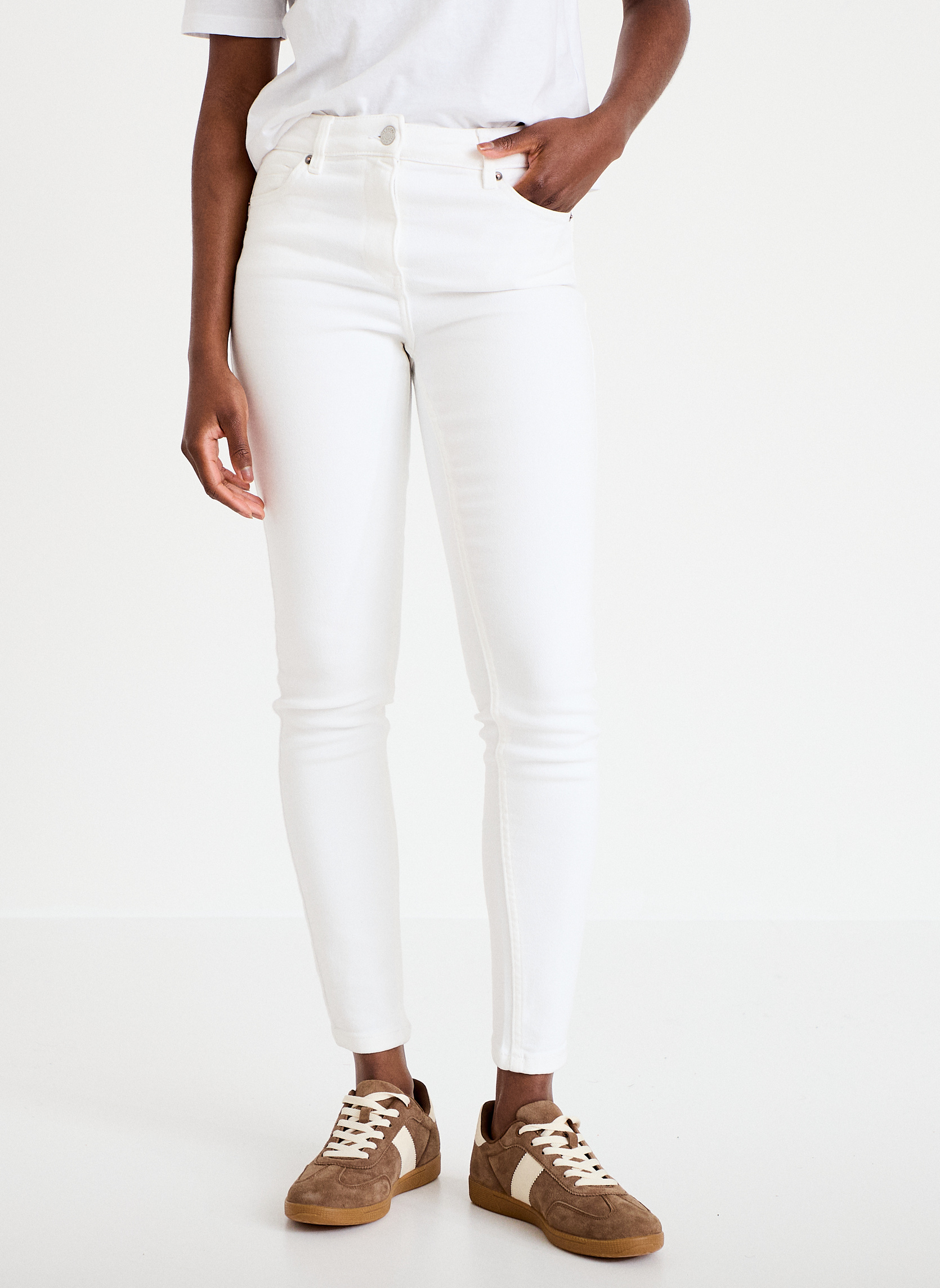 Jeans droit MILANO-PUSH3 femme blanc Cache Cache Jeans droit MILANO-PUSH3 femme blanc Blanc