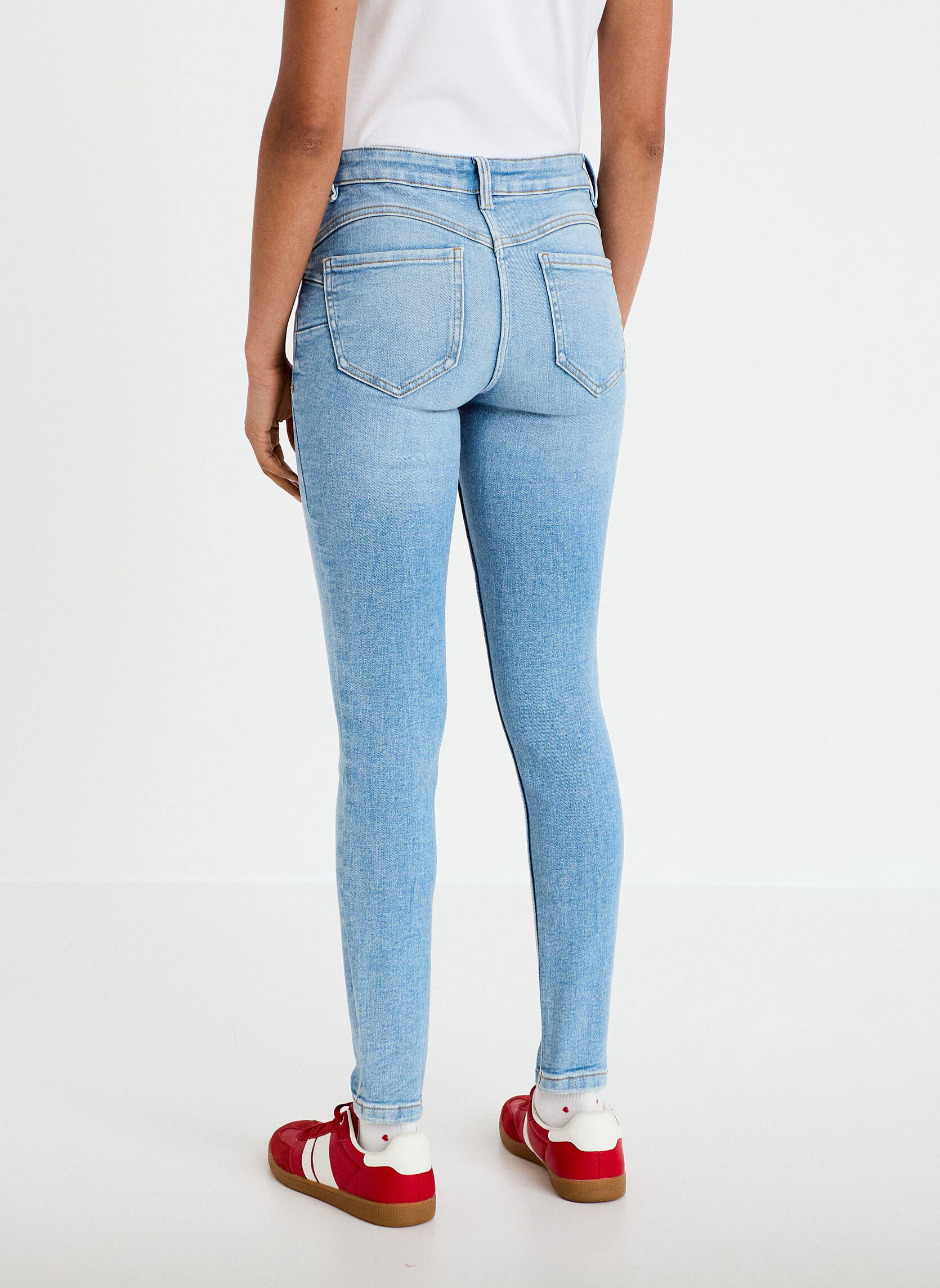 Jeans droit MILANO-PUSH3 femme bleu Cache Cache Jeans droit MILANO-PUSH3 femme bleu Bleu pastel