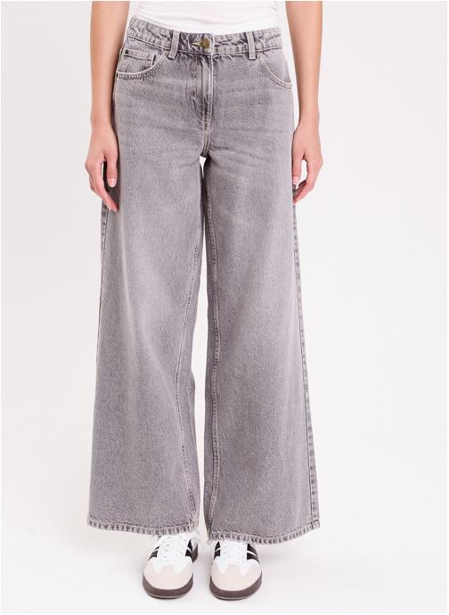 Cache Cache Jeans droit DELNO-WIDE femme gris