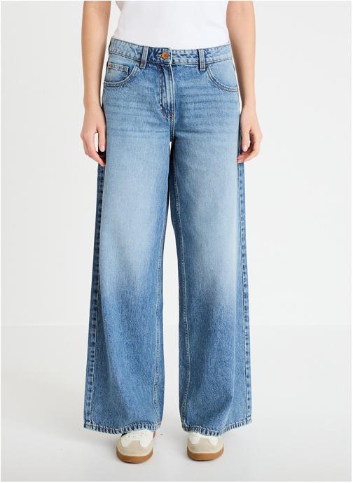 Cache Cache Jeans droit DELNO-WIDE femme bleu