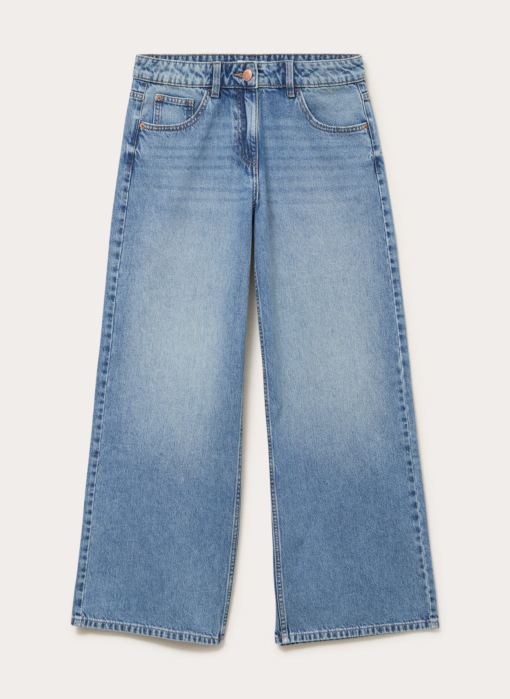 Jeans droit DELNO-WIDE femme bleu Cache Cache Jeans droit DELNO-WIDE femme bleu Bleu denim