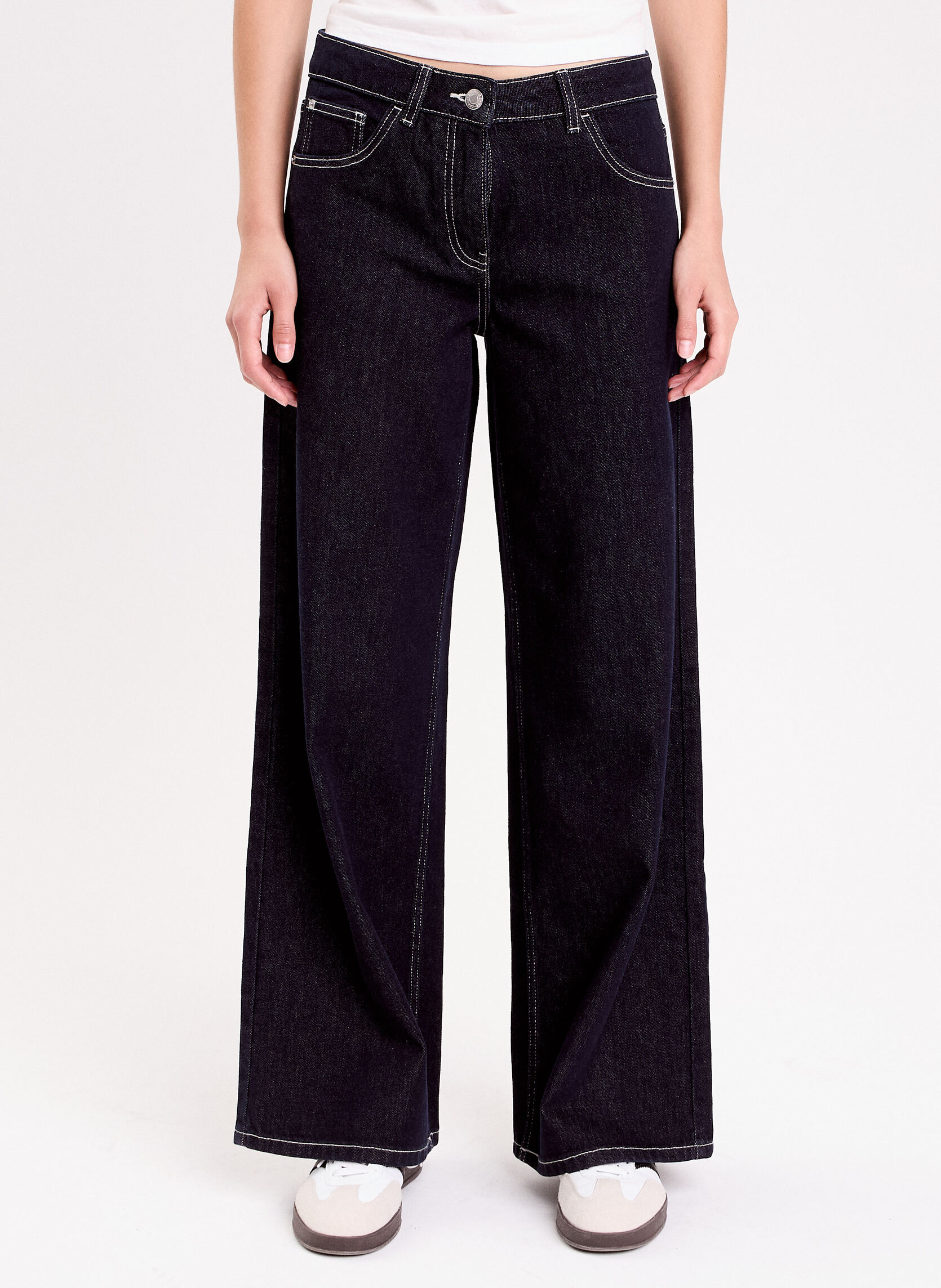 Jeans droit DELNO-WIDE femme bleu Cache Cache Jeans droit DELNO-WIDE femme bleu Bleu foncé