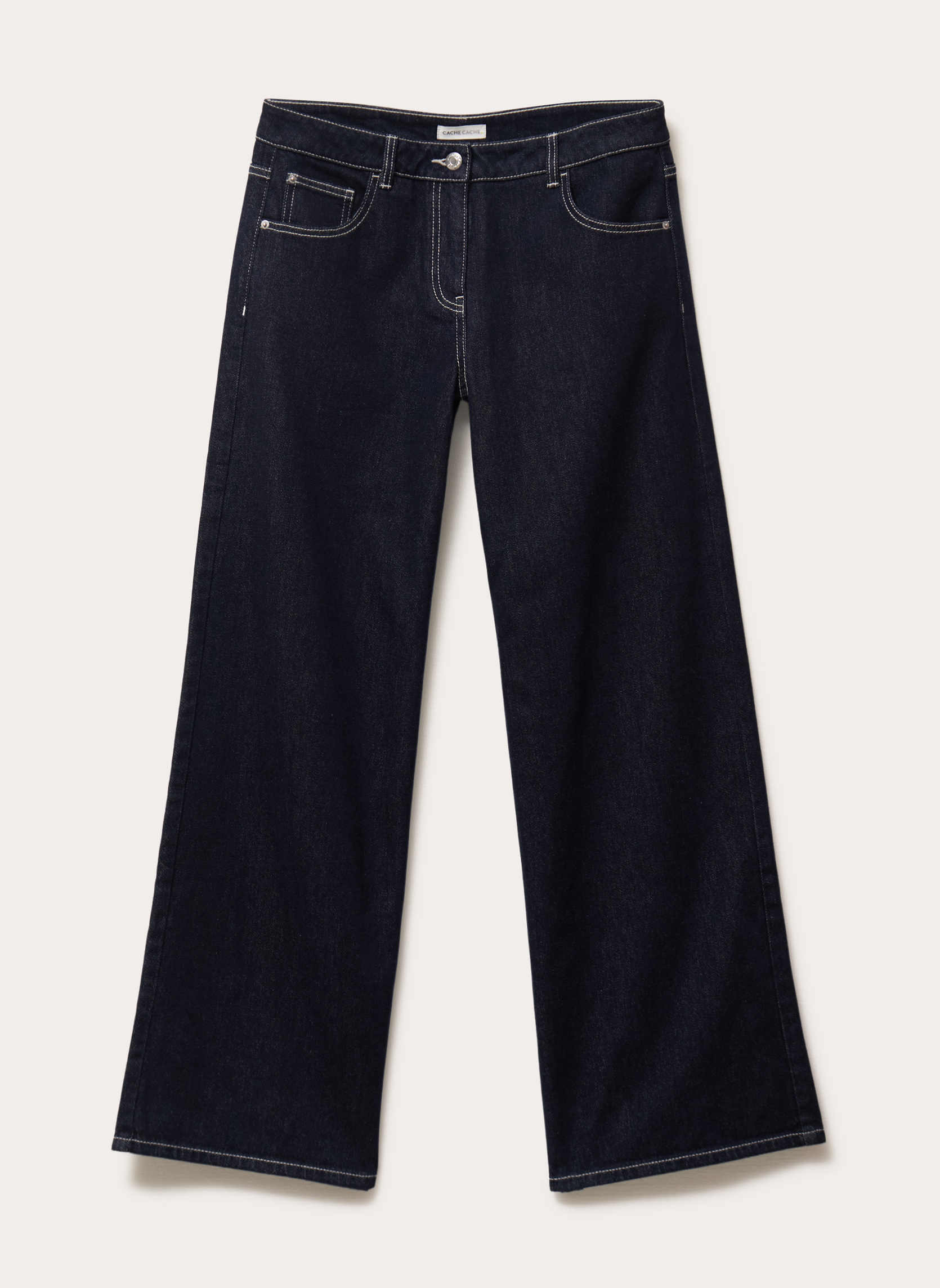 Jeans droit DELNO-WIDE femme bleu Cache Cache Jeans droit DELNO-WIDE femme bleu Bleu foncé