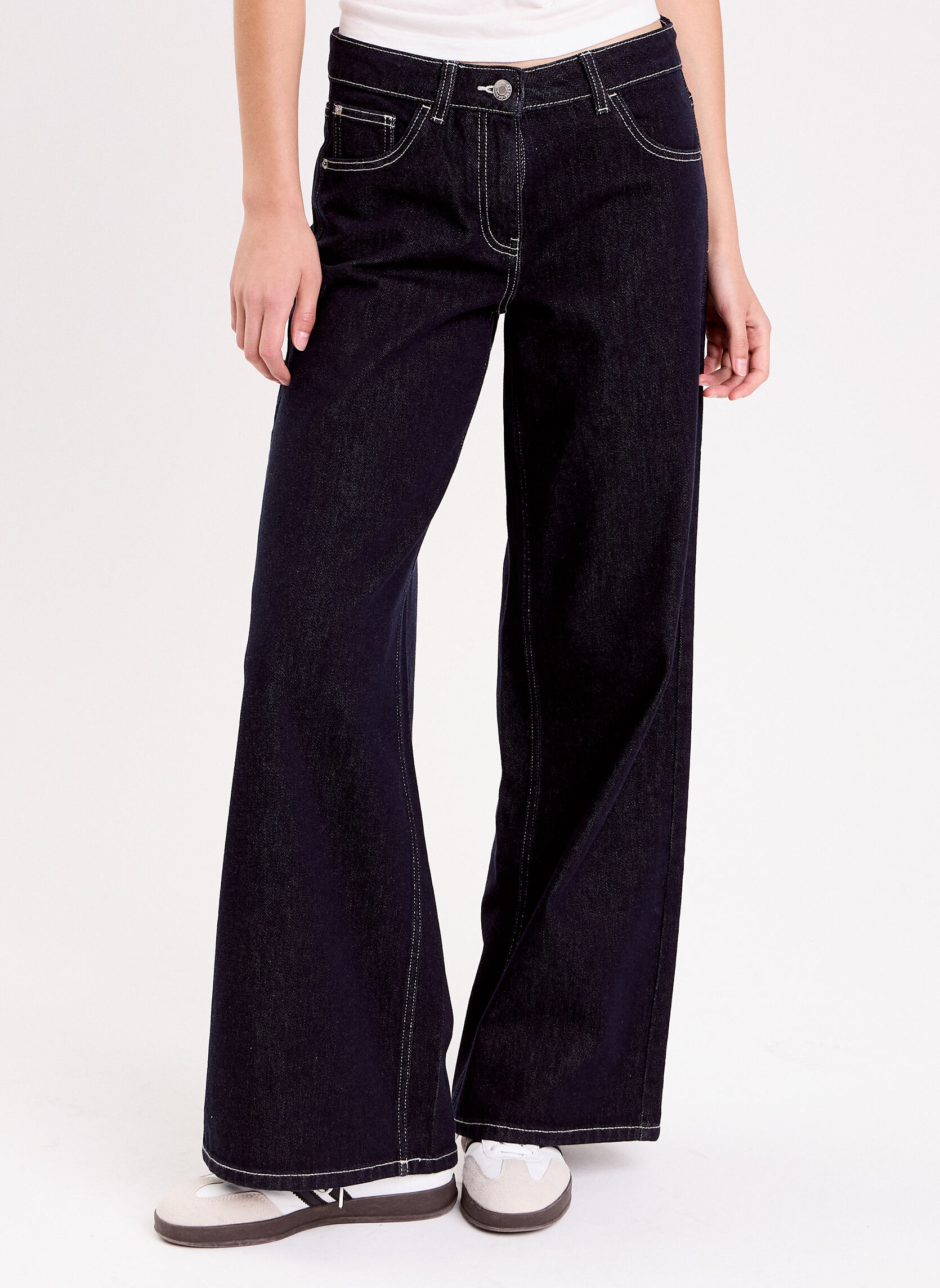 Jeans droit DELNO-WIDE femme bleu Cache Cache Jeans droit DELNO-WIDE femme bleu Bleu foncé