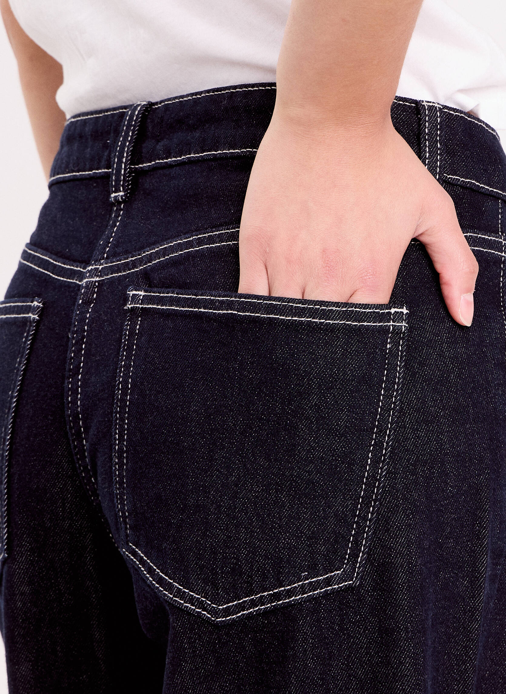 Jeans droit DELNO-WIDE femme bleu Cache Cache Jeans droit DELNO-WIDE femme bleu Bleu foncé